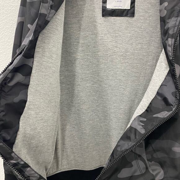 Old Navy zip up jacket large 10-12‎ gray black - Picture 5 of 5